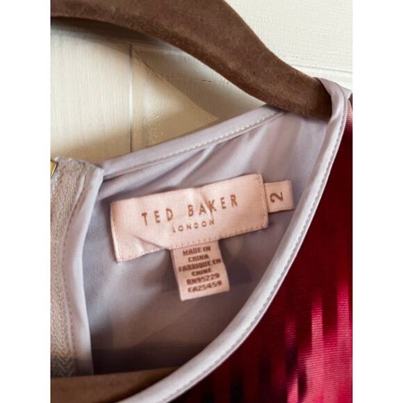 Ted Baker Cesilia Expressive Pansy Skater Dress Size 2 or US 6 Cocktail Floral - Picture 6 of 6